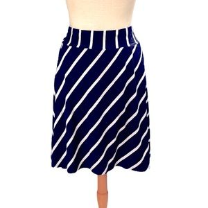 ROZ & ALI I Diagonal Stripe Stretch Skirt